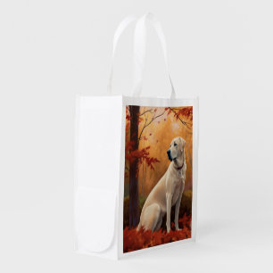 Anatolian Shepherd  in Autumn Leaves Fall Inspire Grocery Bag
