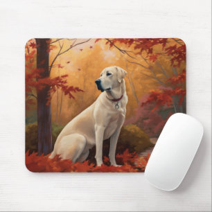 Anatolian Shepherd in Autumn Leaves Fall Inspire Mouse Pad