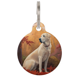 Anatolian Shepherd in Autumn Leaves Fall Inspire Pet ID Tag