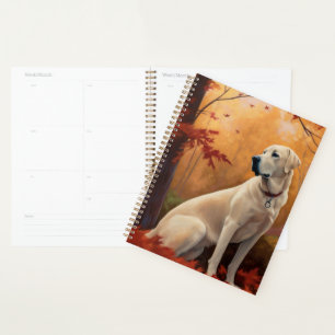 Anatolian Shepherd in Autumn Leaves Fall Inspire Planner