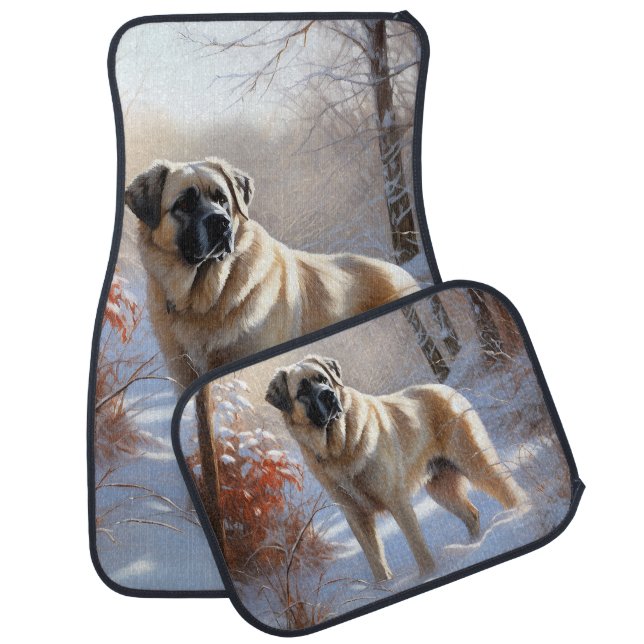 Anatolian Shepherd Let It Snow Christmas  Car Floor Mat (Set)