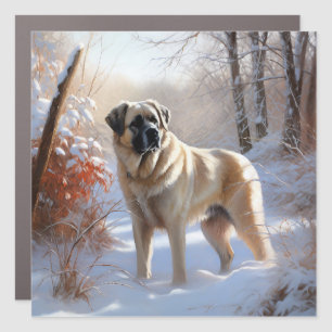 Anatolian Shepherd Let It Snow Christmas Car Magnet