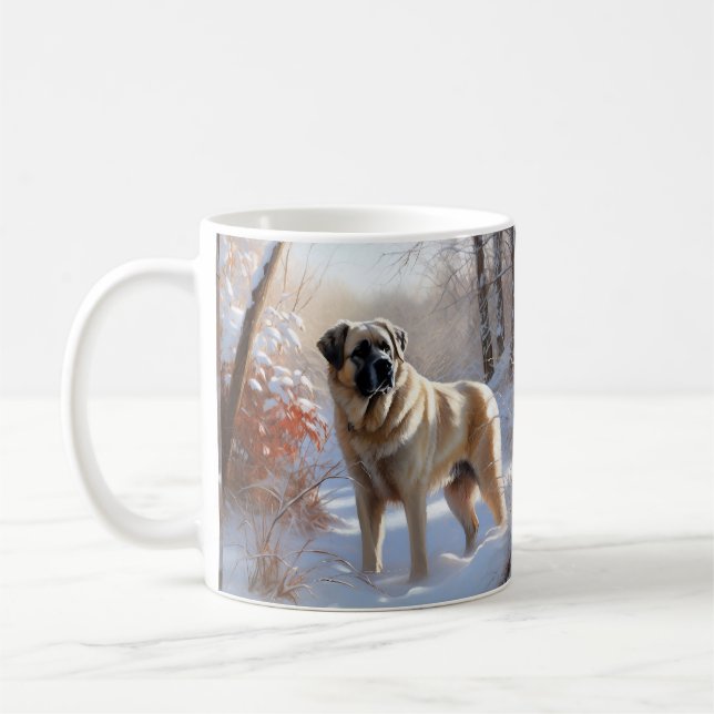 Anatolian Shepherd Let It Snow Christmas  Coffee Mug (Left)