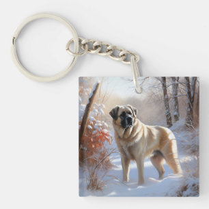 Anatolian Shepherd Let It Snow Christmas Keychain
