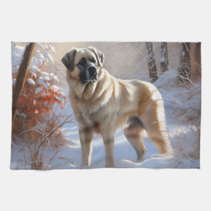 Anatolian Shepherd Let It Snow Christmas Kitchen Towel