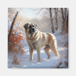 Anatolian Shepherd Let It Snow Christmas Magnet