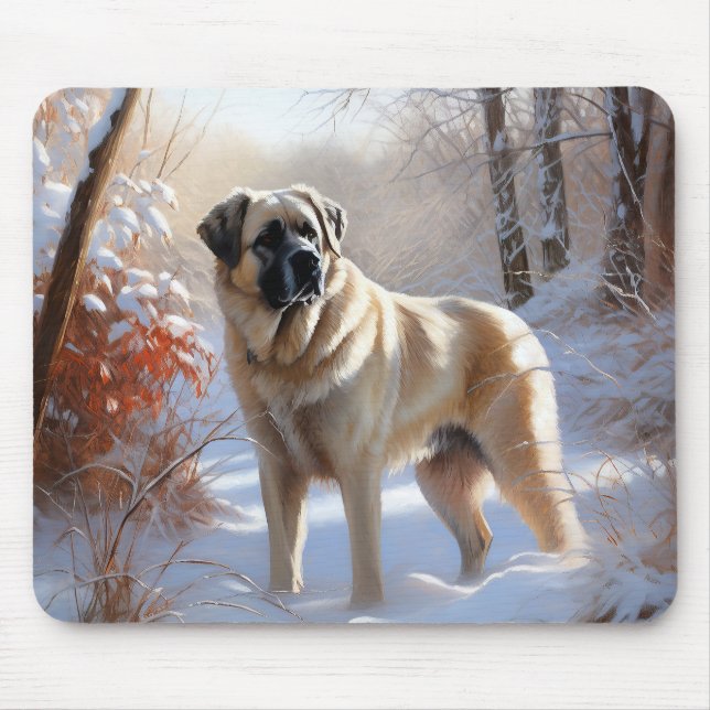 Anatolian Shepherd Let It Snow Christmas  Mouse Pad (Front)