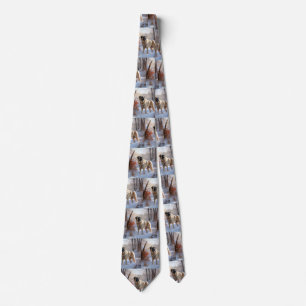 Anatolian Shepherd Let It Snow Christmas Neck Tie