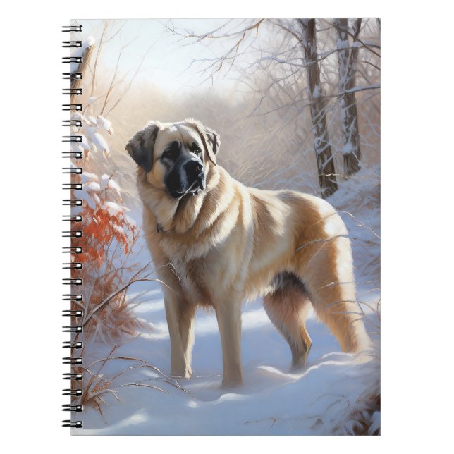 Anatolian Shepherd Let It Snow Christmas  Notebook (Front)