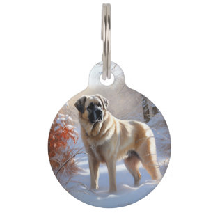 Anatolian Shepherd Let It Snow Christmas Pet ID Tag