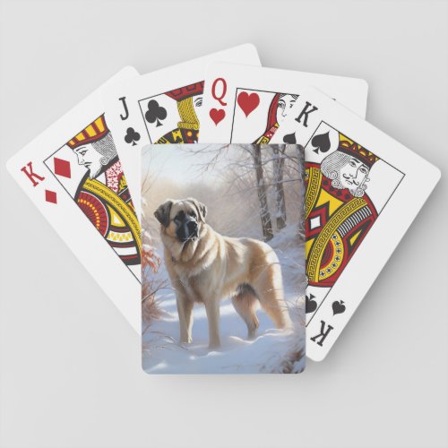 Anatolian Shepherd Let It Snow Christmas  Poker Cards