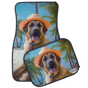 Anatolian Shepherd on Beach, dog lover summer gift Car Floor Mat
