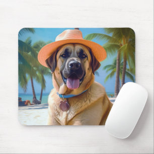Anatolian Shepherd on Beach, dog lover summer gift Mouse Pad