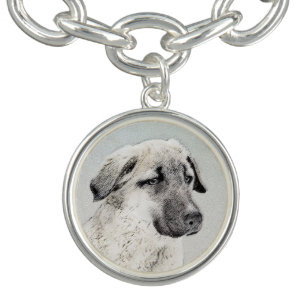 Anatolian Shepherd Painting - Original Dog Art Bracelet