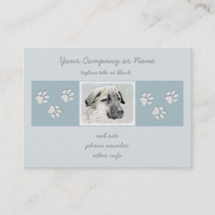 Anatolian Shepherd Painting - Original Dog Art Business Card