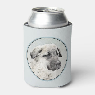 Anatolian Shepherd Painting - Original Dog Art Can Cooler