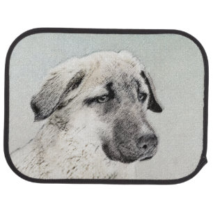 Anatolian Shepherd Painting - Original Dog Art Car Mat