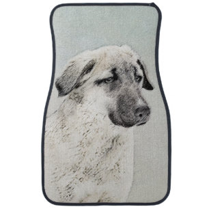 Anatolian Shepherd Painting - Original Dog Art Car Mat