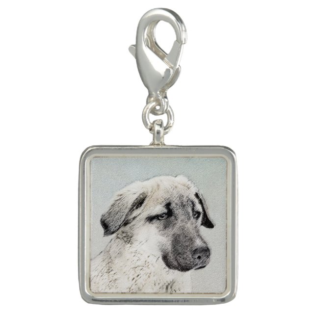 Anatolian Shepherd Painting - Original Dog Art Charm (Front)
