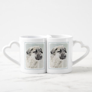 Anatolian Shepherd Painting - Original Dog Art Coffee Mug Set