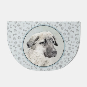 Anatolian Shepherd Painting - Original Dog Art Doormat