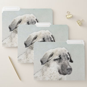 Anatolian Shepherd Painting - Original Dog Art File Folder