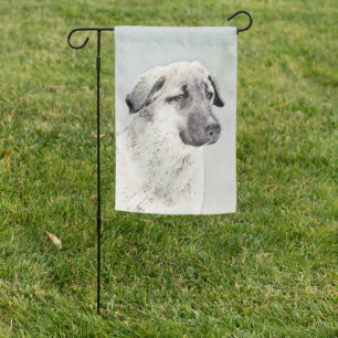 Anatolian Shepherd Painting - Original Dog Art Garden Flag