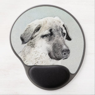 Anatolian Shepherd Painting - Original Dog Art Gel Mouse Pad