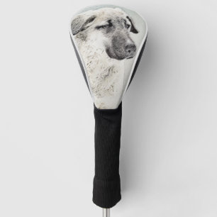 Anatolian Shepherd Painting - Original Dog Art Golf Head Cover