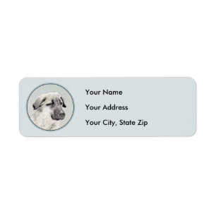 Anatolian Shepherd Painting - Original Dog Art Label