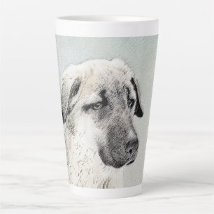 Anatolian Shepherd Painting - Original Dog Art Latte Mug