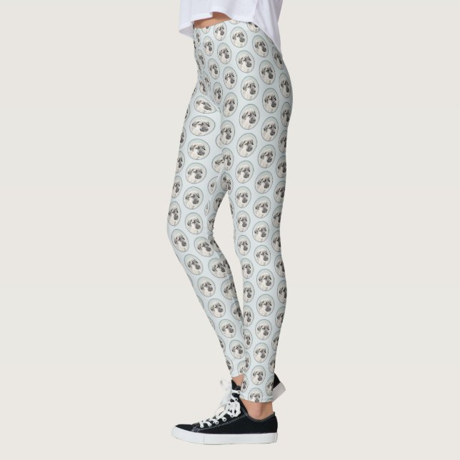 Anatolian Shepherd Painting - Original Dog Art Leggings (Left)