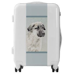 Anatolian Shepherd Painting - Original Dog Art Luggage