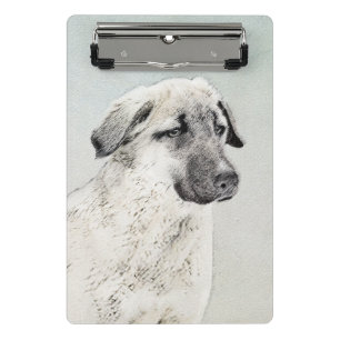 Anatolian Shepherd Painting - Original Dog Art Mini Clipboard
