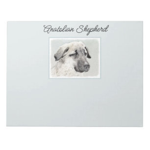 Anatolian Shepherd Painting - Original Dog Art Notepad