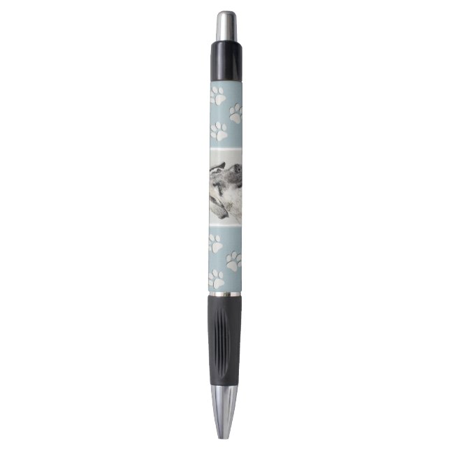 Anatolian Shepherd Painting - Original Dog Art Pen (Front Vertical)