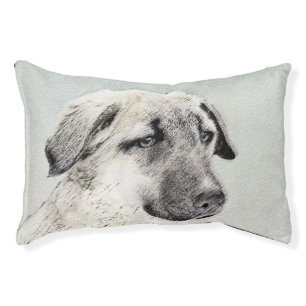 Anatolian Shepherd Painting - Original Dog Art Pet Bed