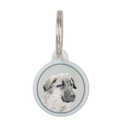 Anatolian Shepherd Painting _ Original Dog Art Pet ID Tag