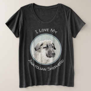 Anatolian Shepherd Painting - Original Dog Art Plus Size T-Shirt