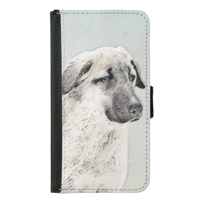 Anatolian Shepherd Painting - Original Dog Art Samsung Galaxy Wallet Case (Front)