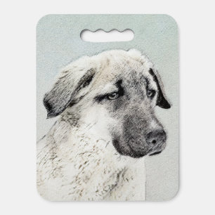 Anatolian Shepherd Painting - Original Dog Art Seat Cushion