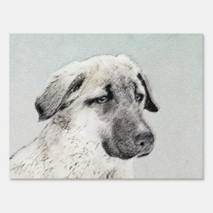Anatolian Shepherd Painting - Original Dog Art Sign