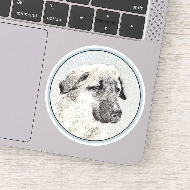 Anatolian Shepherd Painting - Original Dog Art Sticker (Detail)