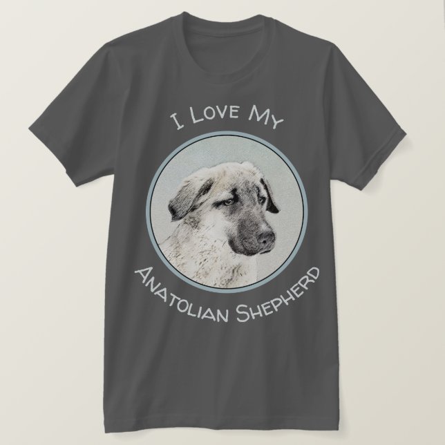 Anatolian Shepherd Painting - Original Dog Art T-Shirt (Design Front)