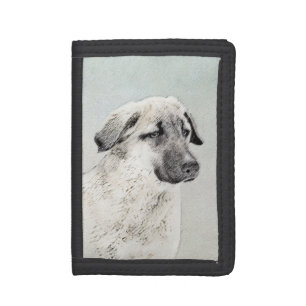 Anatolian Shepherd Painting - Original Dog Art Trifold Wallet