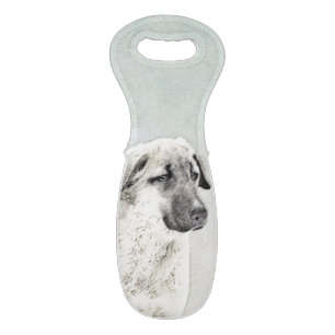 Anatolian Shepherd Painting - Original Dog Art Wine Bag
