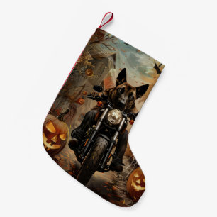 Anatolian Shepherd Riding Motorcycle Halloween Small Christmas Stocking