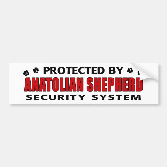 Anatolian Shepherd Security Bumper Sticker (Front)