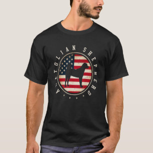 Anatolian Shepherd Usa Flag 4th July Dog Mom Dad T-Shirt