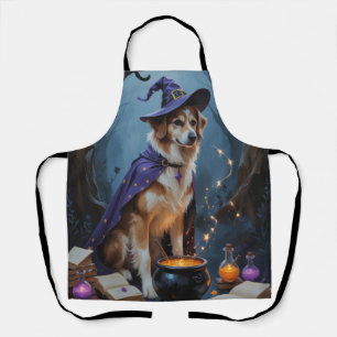 Anatolian Shepherd Whimsical Halloween Painting Apron